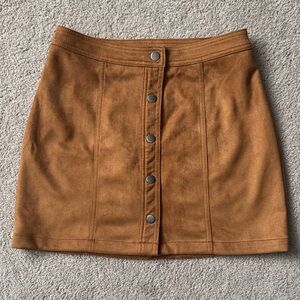 No Boundaries Faux Suede Skirt Knee Length Size Medium